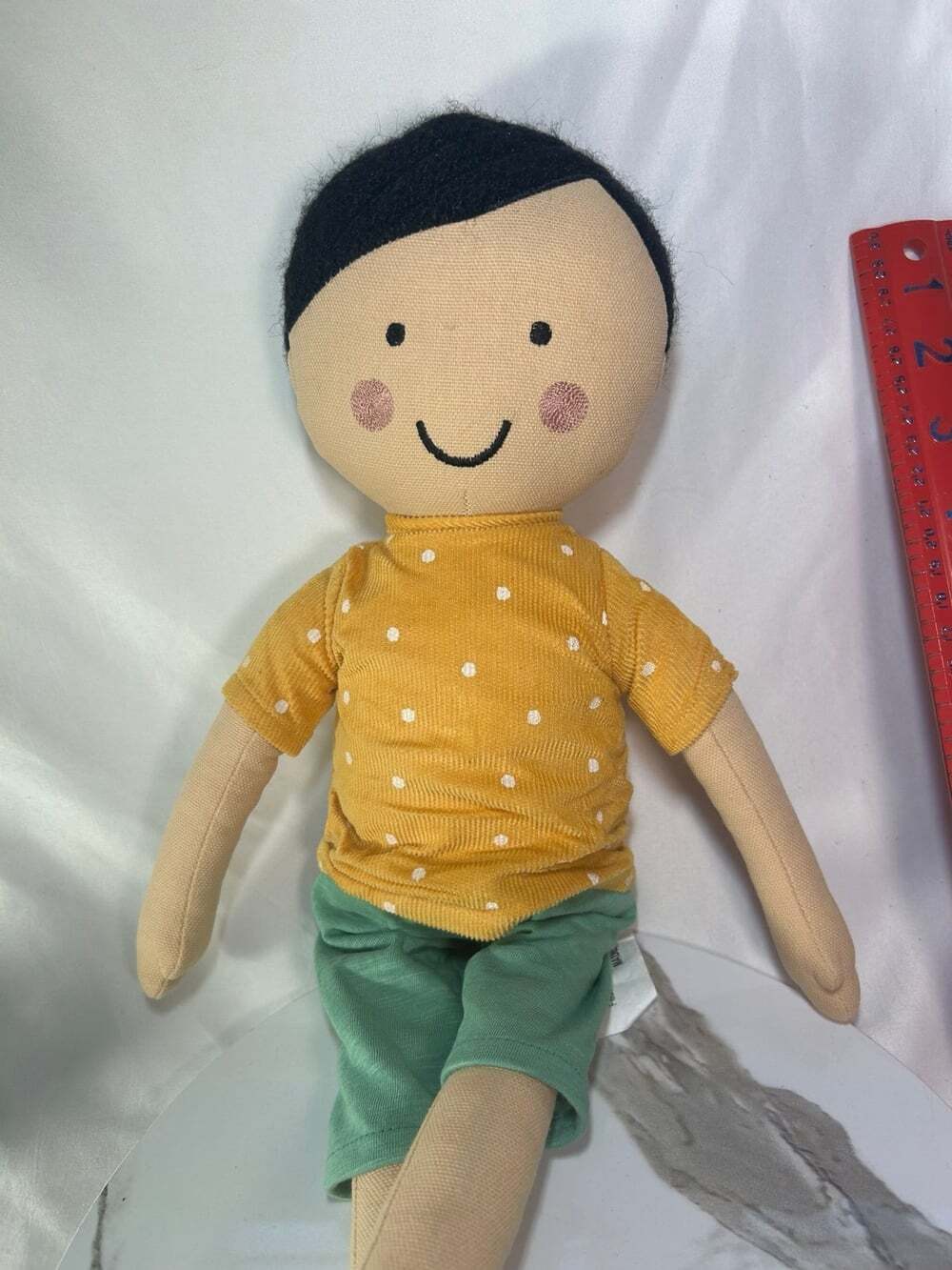 Pillowfort Kids' Decorative Pillow Pal Yellow Dot Shirt Green Short Pants -Boy